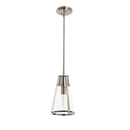 Hello Honey® Robert Stevenson Lighting Jaxon Metal & Seedy Glass Ceiling Light